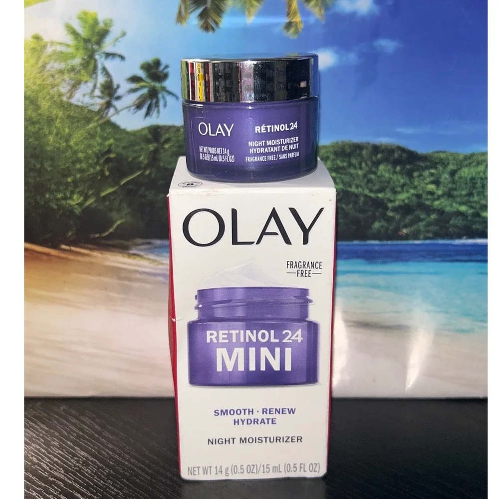 Olay Retinol 24 Night Moisturizer Mini Fragrance Free 0.5 oz Travel Size NEW